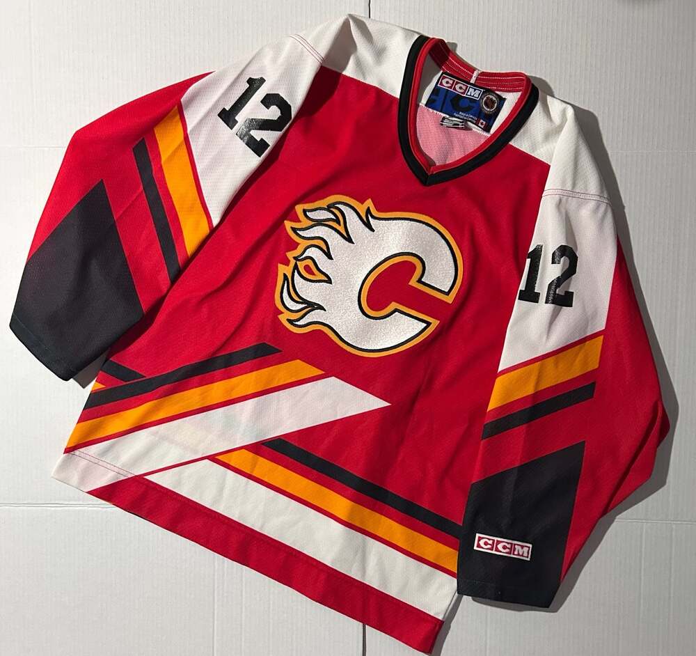 Vintage 90s CCM Calgary Flames NHL Hockey Jersey Danny Grant #12